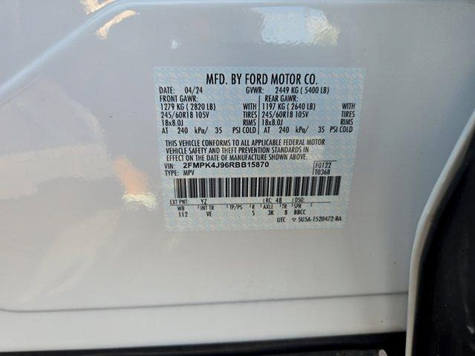 Certified 2024 Ford Edge SEL w/ Convenience Package AWD/4WD image 27
