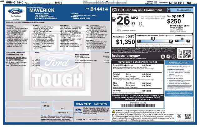 Certified 2022 Ford Maverick Lariat FWD image 13