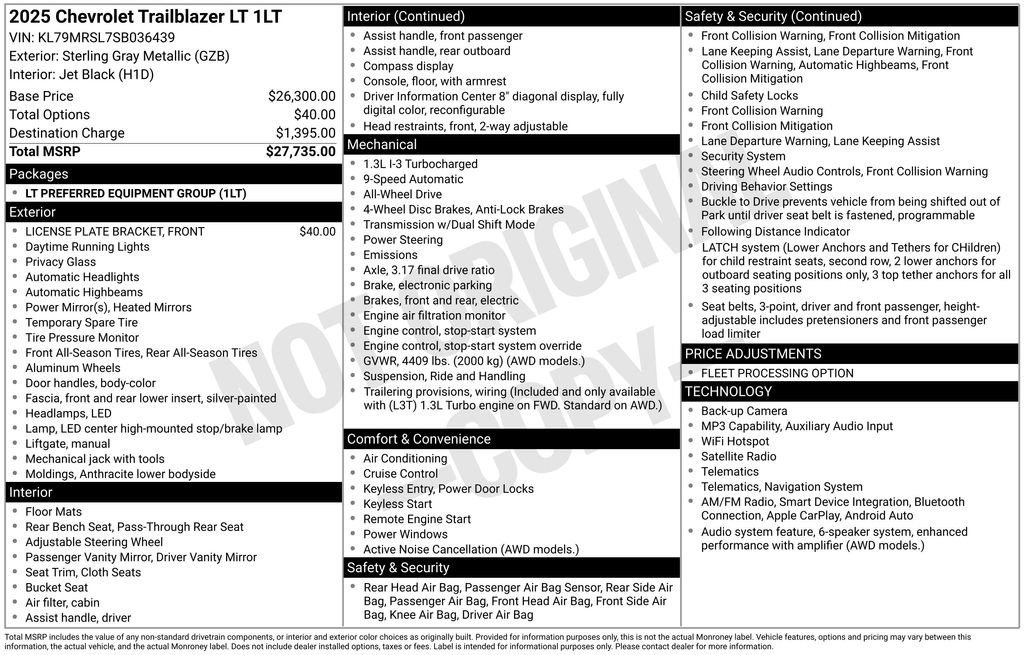 Used 2025 Chevrolet TrailBlazer LT AWD/4WD image 36