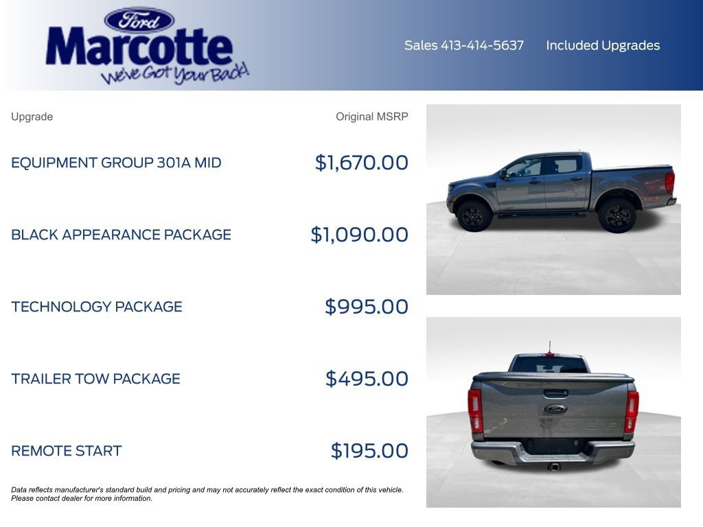 Certified 2021 Ford Ranger XLT w/ Equipment Group 301A Mid AWD/4WD image 4