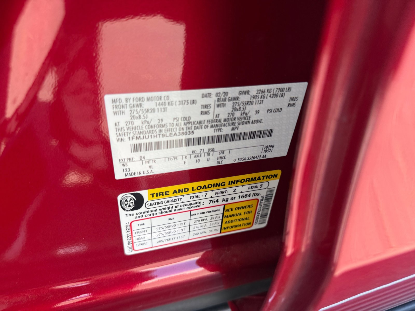 Certified 2020 Ford Expedition XLT w/ Equipment Group 202A RWD image 35
