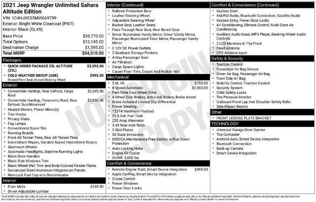 Used 2021 Jeep Wrangler Unlimited Sahara image 22