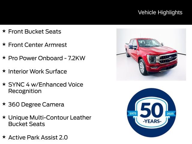 Certified 2021 Ford F150 Platinum w/ Equipment Group 701A High AWD/4WD image 21