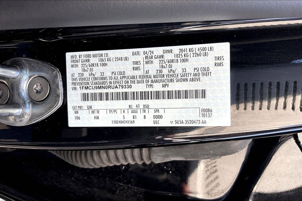 Certified 2024 Ford Escape ST-Line w/ Tech Pack #1 image 30