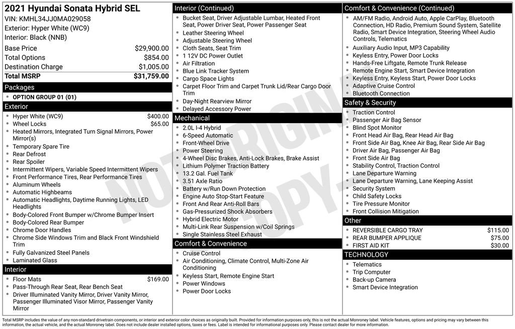 Used 2021 Hyundai Sonata SEL FWD image 26