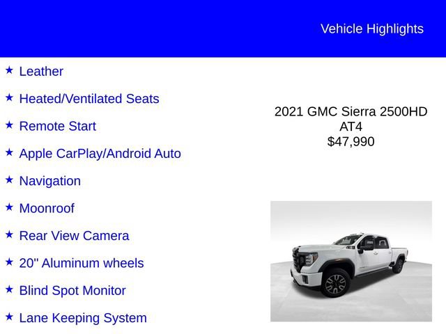 Used 2021 GMC Sierra 2500 AT4 w/ AT4 Premium Plus Package AWD/4WD image 2
