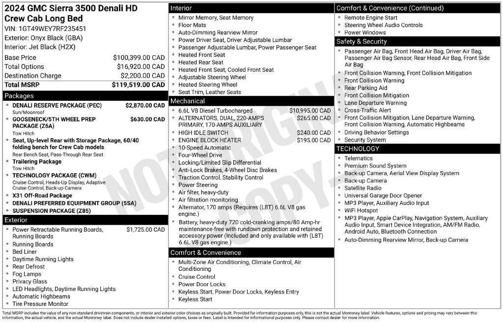 Used 2024 GMC Sierra 3500 Denali w/ Denali Reserve Package AWD/4WD image 6