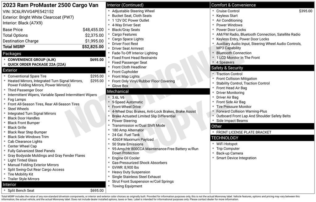 Used 2023 RAM ProMaster 2500 w/ Convenience Group image 9