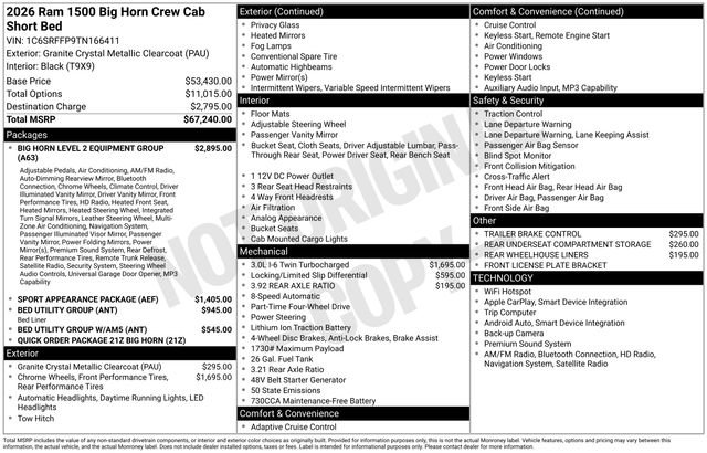 Used 2026 RAM 1500 Big Horn AWD/4WD image 4