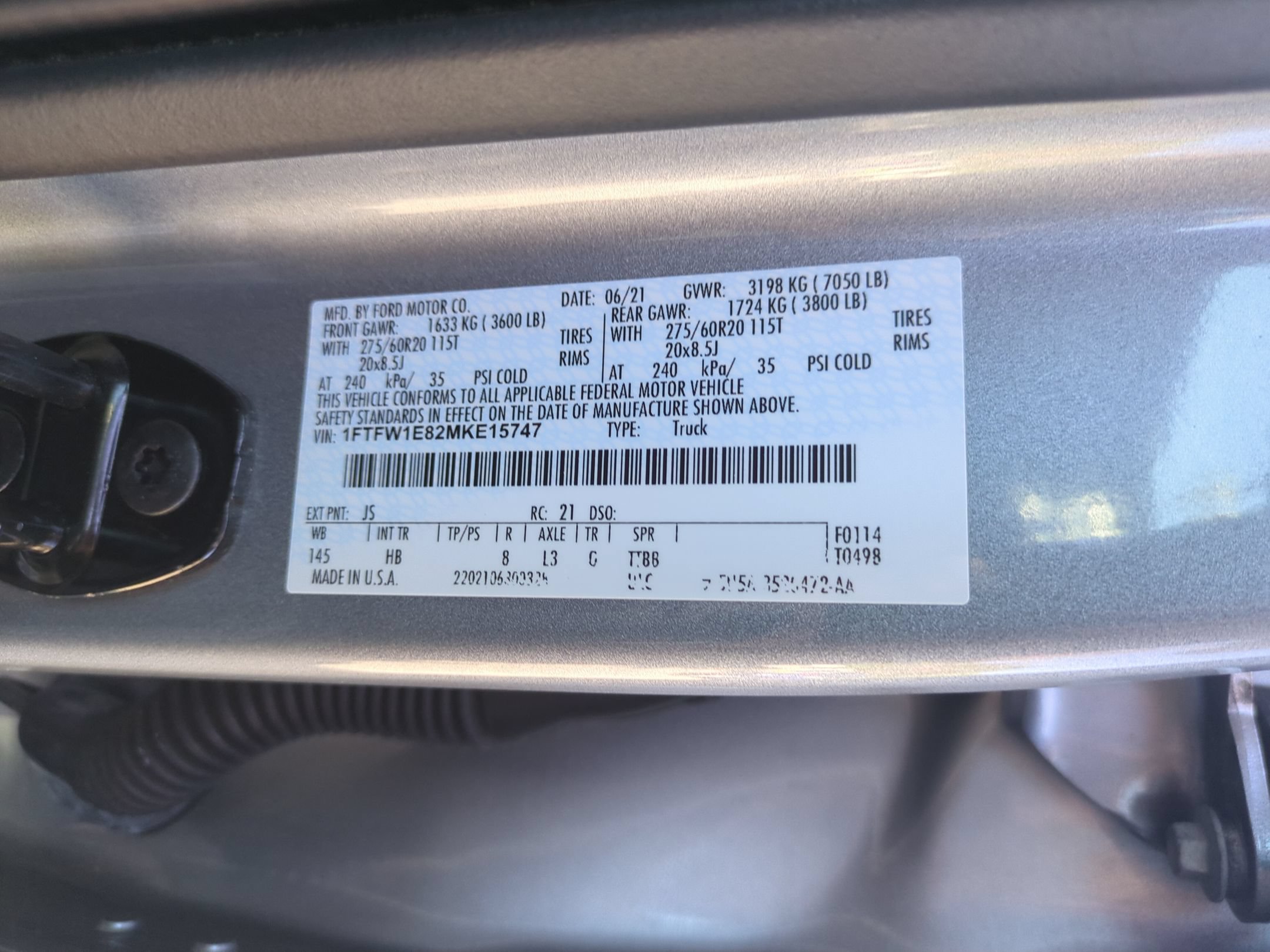 Certified 2021 Ford F150 Lariat w/ Equipment Group 502A High AWD/4WD image 36