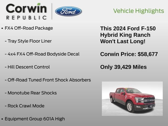 Certified 2024 Ford F150 King Ranch w/ FX4 Off-Road Package image 7