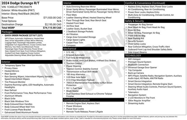 Used 2024 Dodge Durango R/T AWD/4WD image 38