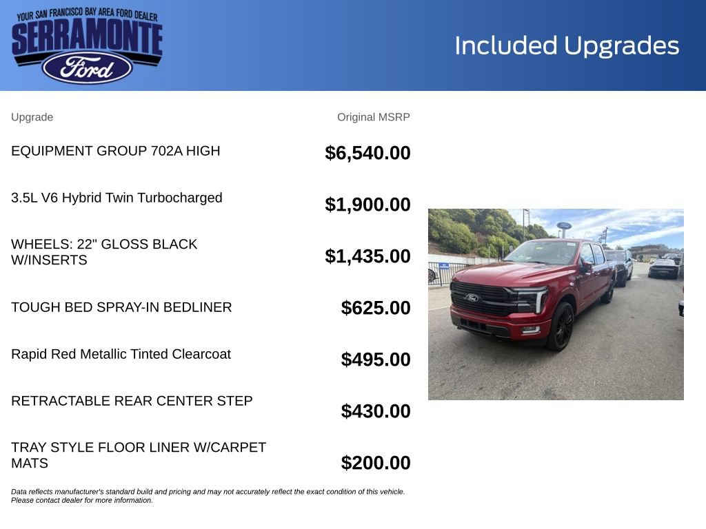 Certified 2025 Ford F150 Platinum w/ Equipment Group 702A High AWD/4WD image 24