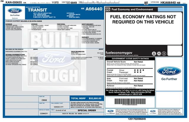 Certified 2017 Ford Transit 150 130 Low Roof RWD image 34