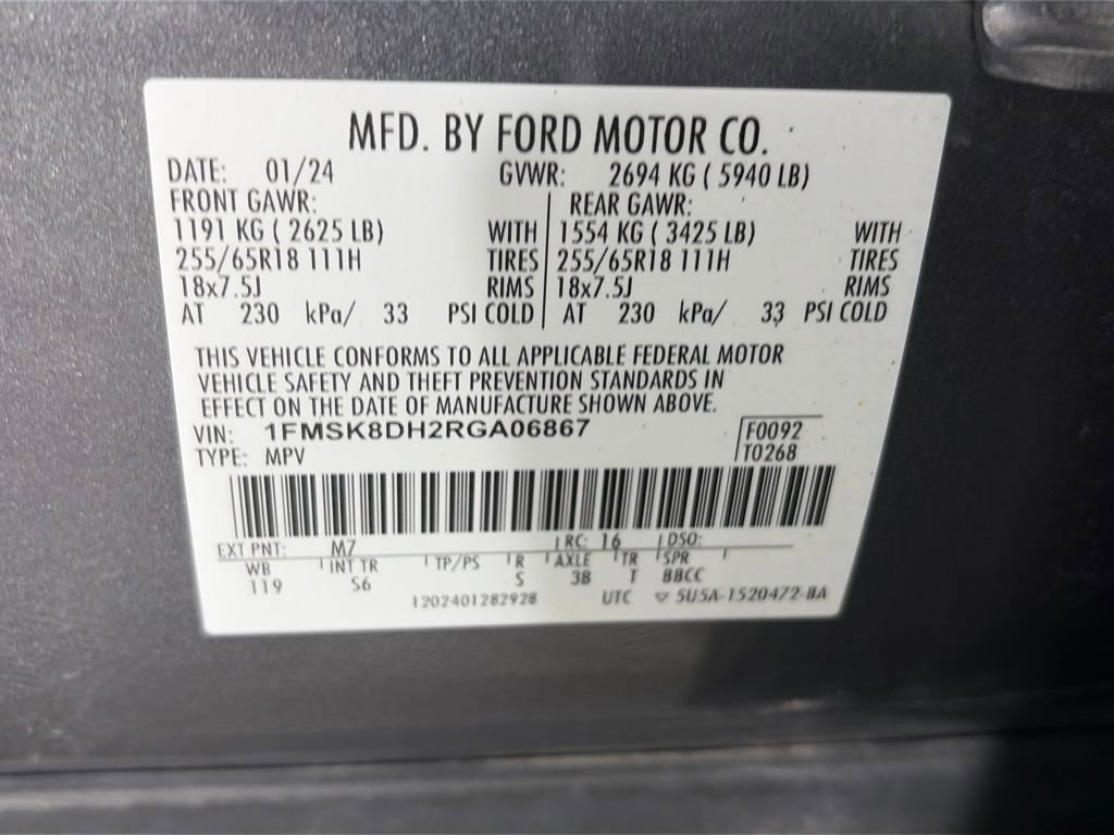 Certified 2024 Ford Explorer XLT w/ Equipment Group 202A image 9