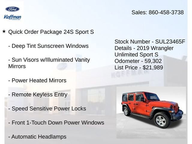 Used 2019 Jeep Wrangler Unlimited Sport S image 9