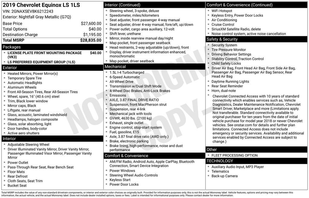 Used 2019 Chevrolet Equinox LS image 32