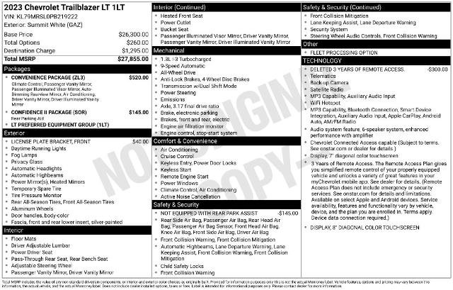 Used 2023 Chevrolet TrailBlazer LT w/ Convenience Package AWD/4WD image 27