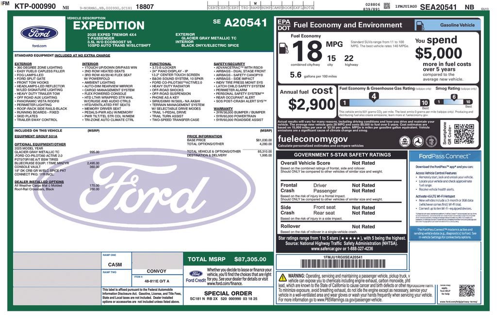 Certified 2025 Ford Expedition Tremor AWD/4WD image 29