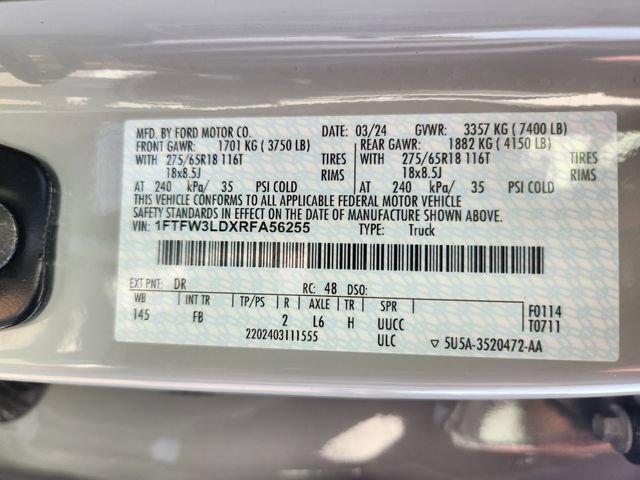 Certified 2024 Ford F150 XLT w/ Equipment Group 302A MID AWD/4WD image 28