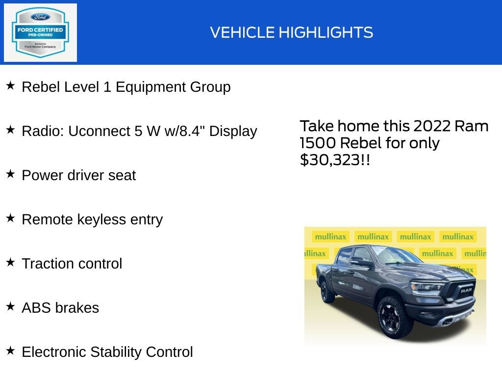 Used 2022 RAM 1500 Rebel w/ Rebel Level 1 Equipment Group AWD/4WD image 18