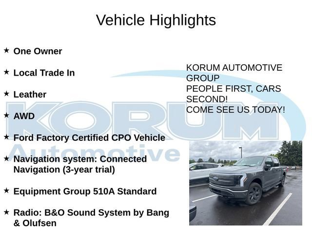 Certified 2022 Ford F150 Lightning Lariat AWD/4WD image 3