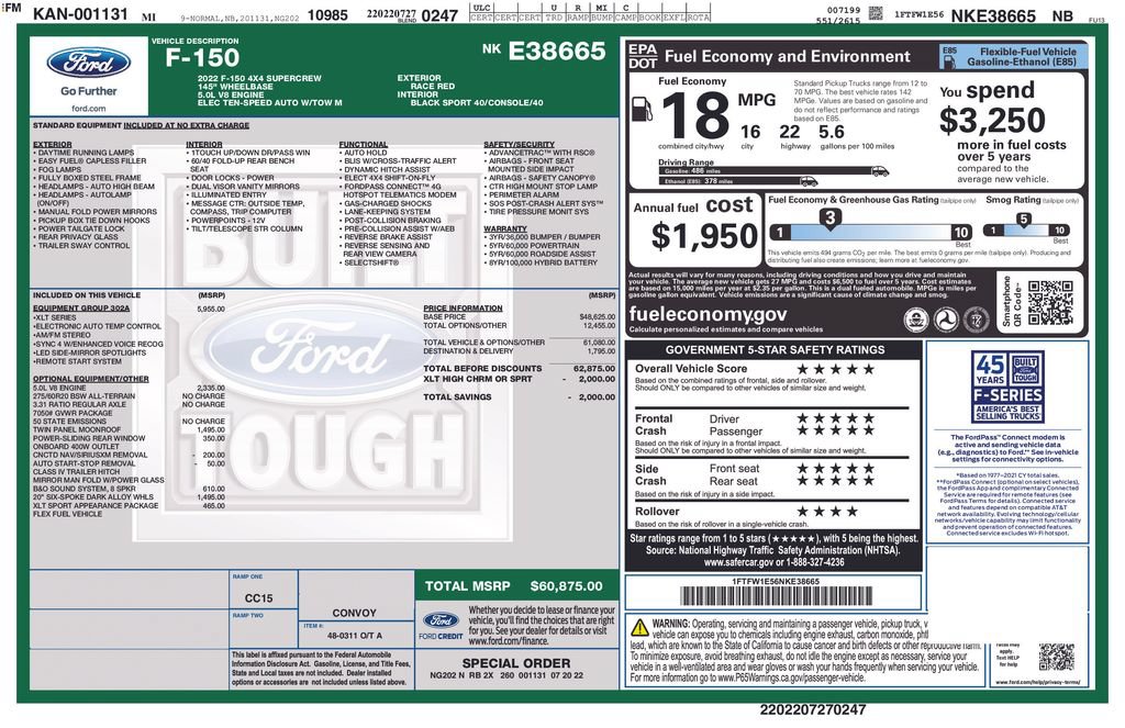 Certified 2022 Ford F150 XLT w/ Equipment Group 302A High AWD/4WD image 27