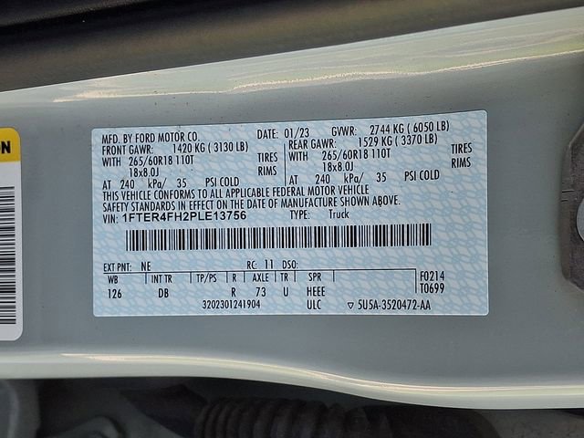Certified 2023 Ford Ranger Lariat w/ Equipment Group 501A High AWD/4WD image 29