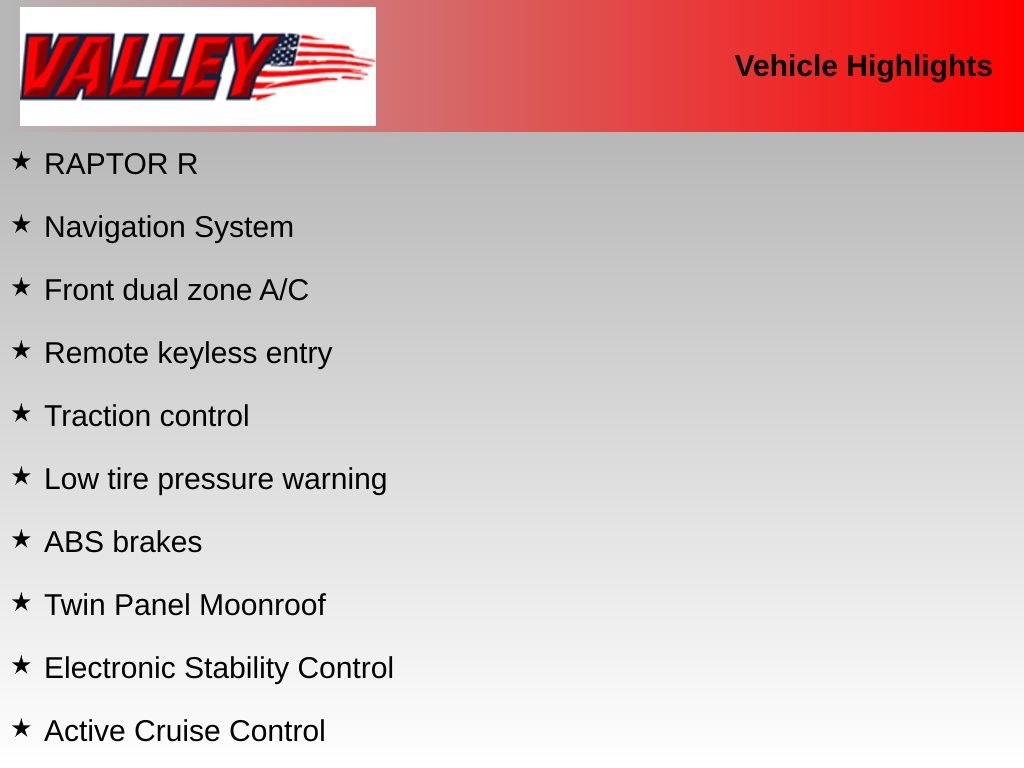 Certified 2025 Ford F150 Raptor w/ Equipment Group 803A Raptor R AWD/4WD image 8
