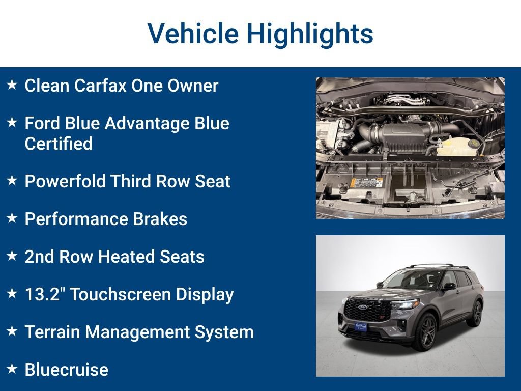 Certified 2025 Ford Explorer ST w/ Sun And Sound Package AWD/4WD image 3