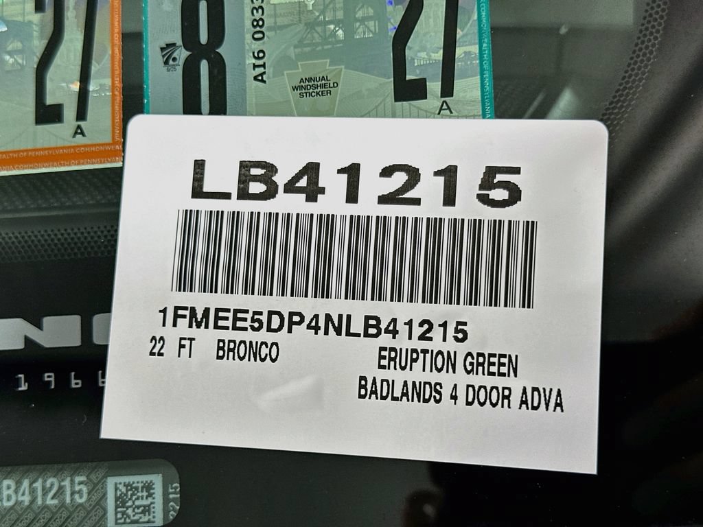 Certified 2022 Ford Bronco Badlands w/ Sasquatch Package AWD/4WD image 22