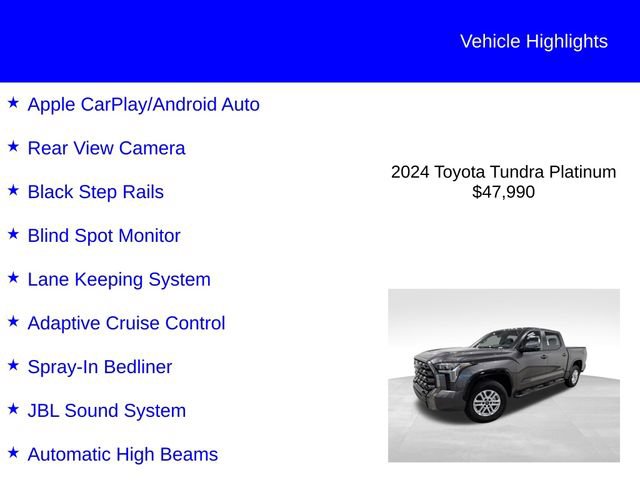 Used 2024 Toyota Tundra Platinum AWD/4WD image 2