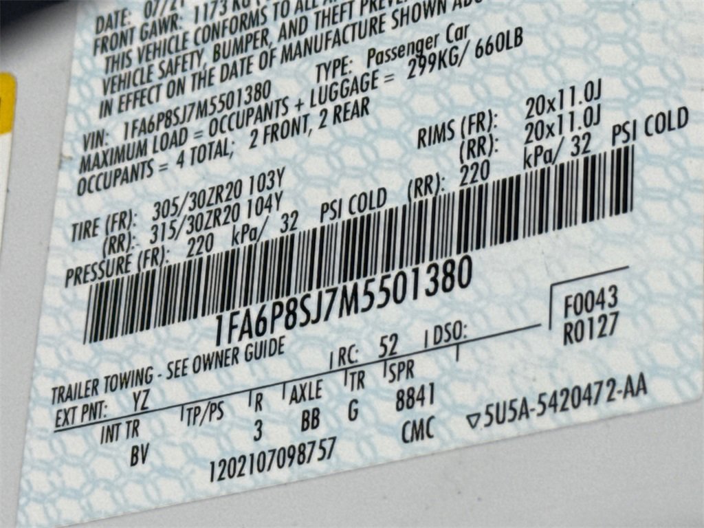 Certified 2021 Ford Mustang Shelby GT500 w/ Technology Package image 29