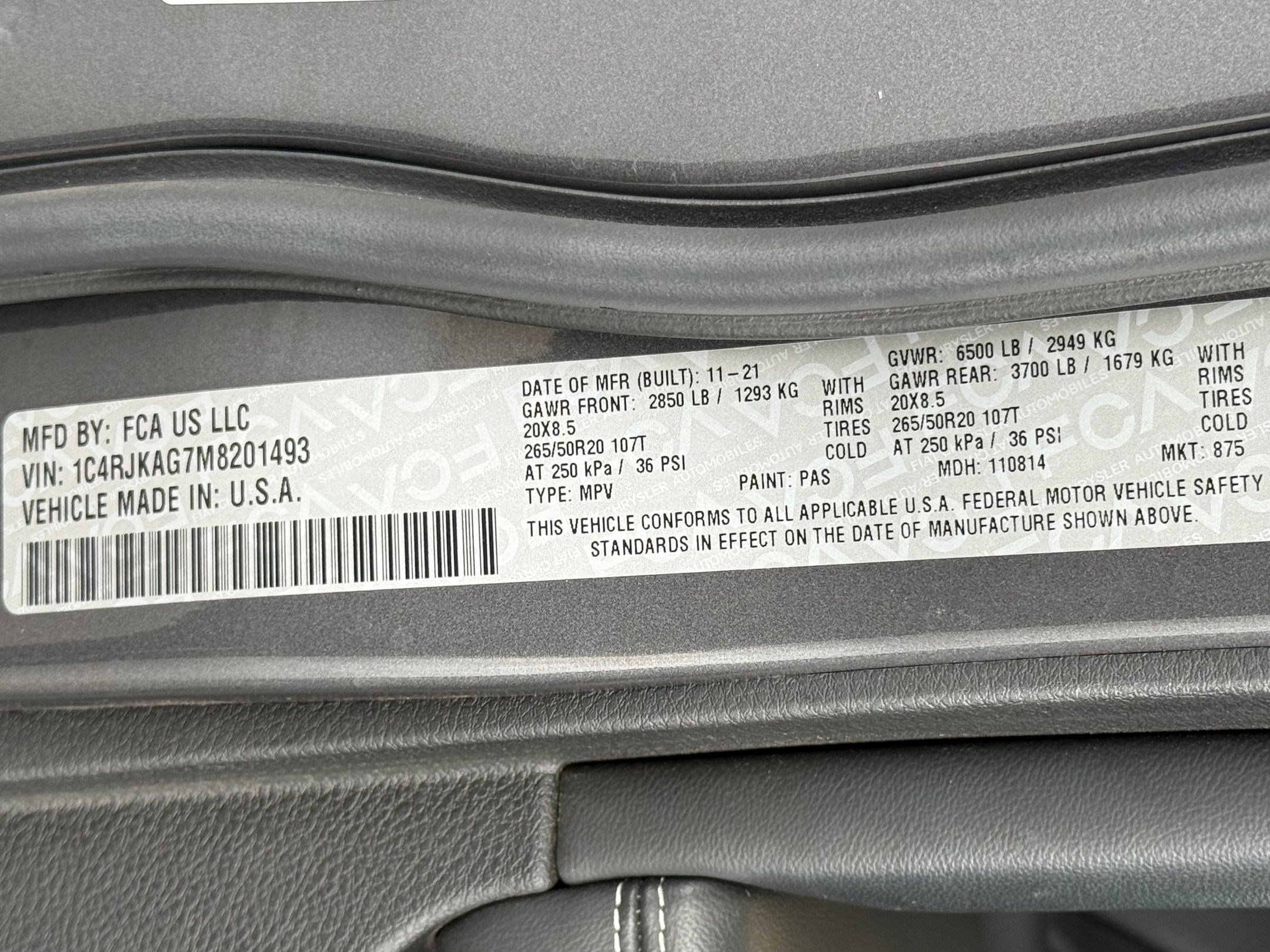 Used 2021 Jeep Grand Cherokee L Laredo AWD/4WD image 29