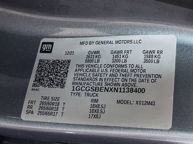 Used 2022 Chevrolet Colorado W/T w/ Custom Special Edition RWD image 35