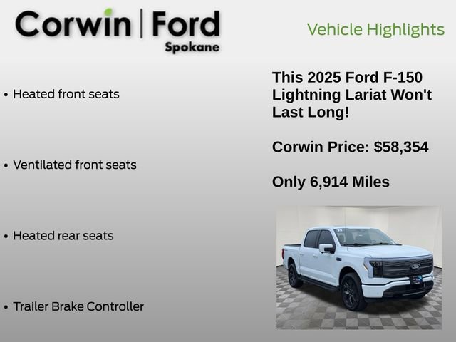 Certified 2025 Ford F150 Lightning Lariat w/ Max Trailer Tow Package image 21