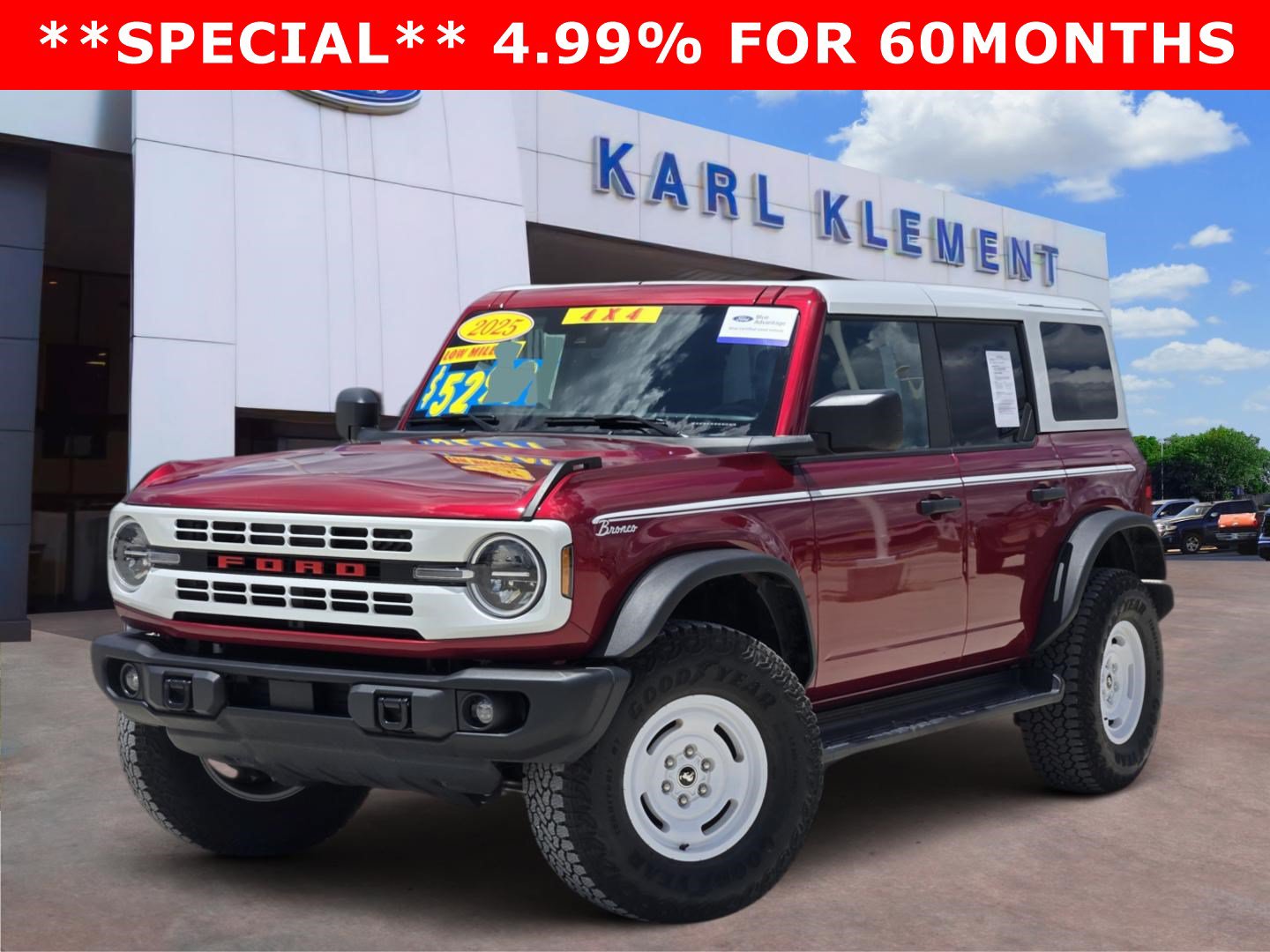 Certified 2025 Ford Bronco Heritage Edition AWD/4WD image 1