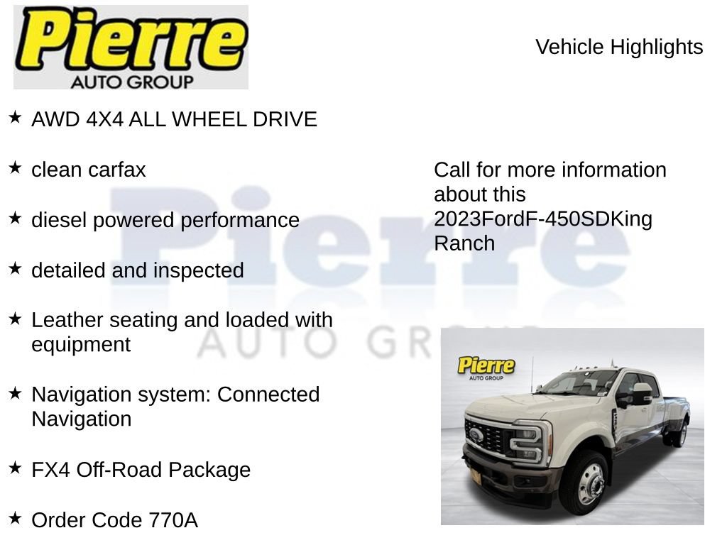 Certified 2023 Ford F450 King Ranch w/ FX4 Off-Road Package AWD/4WD image 7