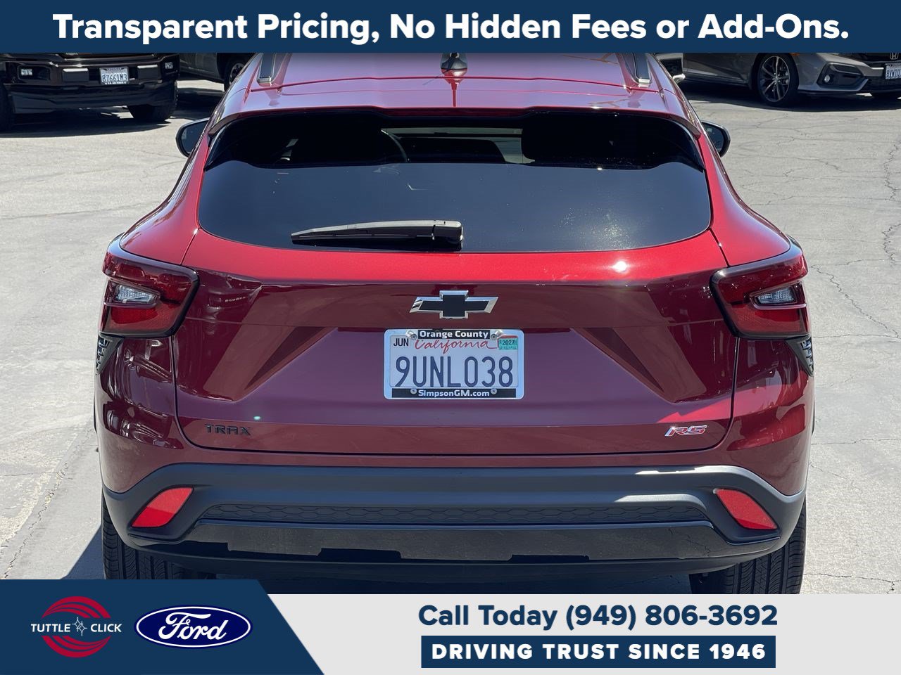 Used 2025 Chevrolet Trax RS w/ Sunroof Package FWD image 5