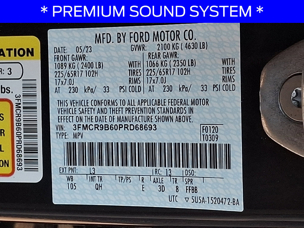 Certified 2023 Ford Bronco Sport Big Bend w/ Convenience Package AWD/4WD image 29