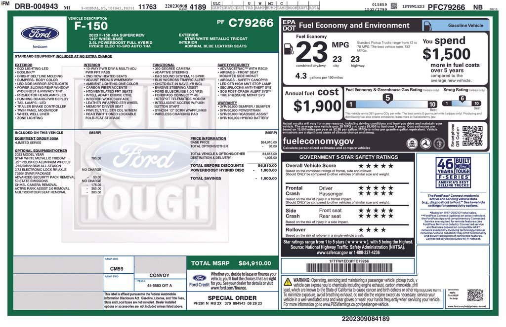 Certified 2023 Ford F150 Limited image 48