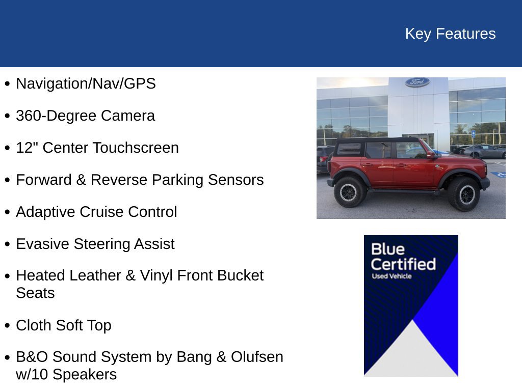 Certified 2022 Ford Bronco Outer Banks w/ Sasquatch Package AWD/4WD image 6