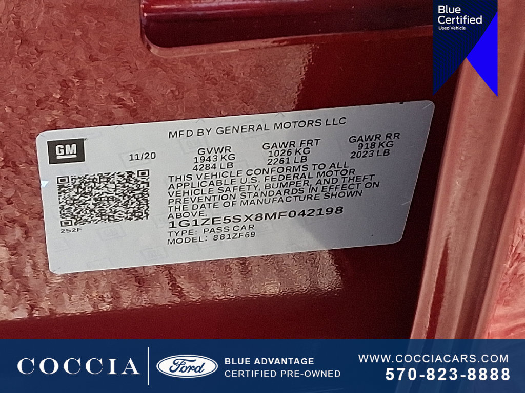 Used 2021 Chevrolet Malibu Premier FWD image 27