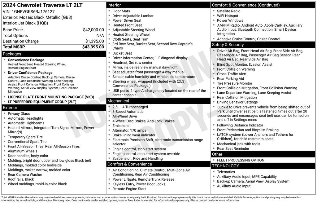 Used 2024 Chevrolet Traverse LT image 33