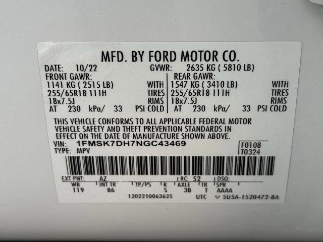Certified 2022 Ford Explorer XLT image 12
