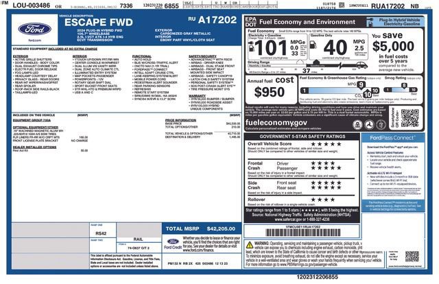 Certified 2024 Ford Escape Base image 7