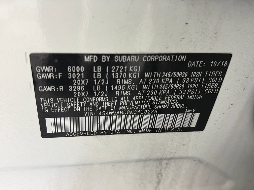 Used 2019 Subaru Ascent Touring AWD/4WD image 9