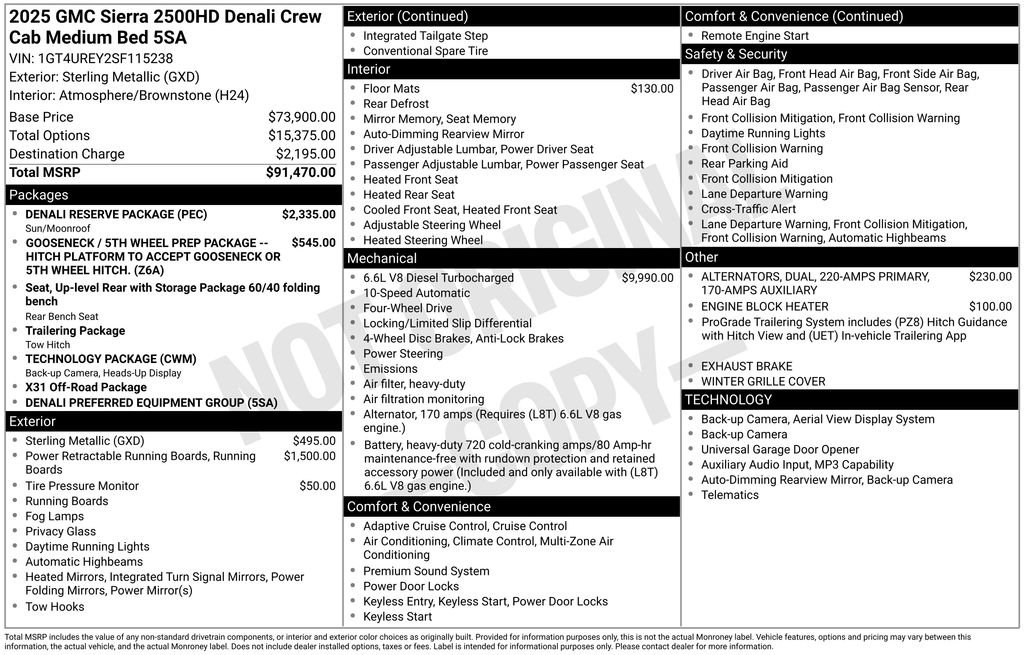 Used 2025 GMC Sierra 2500 Denali w/ Denali Reserve Package AWD/4WD image 27