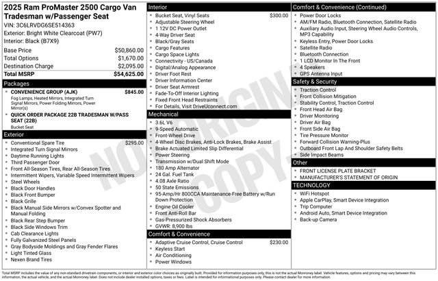 Used 2025 RAM ProMaster 2500 w/ Convenience Group FWD image 29