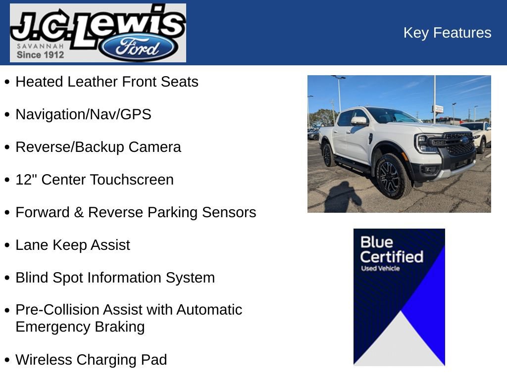 Certified 2024 Ford Ranger Lariat w/ FX4 Off-Road Package image 34